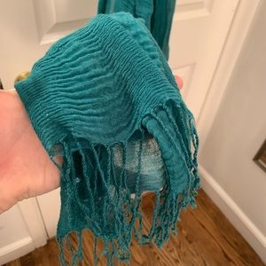 Lightweight Ribbon Teal Scarf